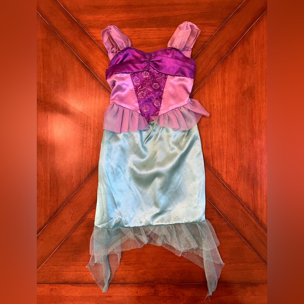 Disney Princess Ariel Costume Dress – Girls Size 4-6X 🧜‍♀️✨ Halloween